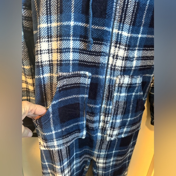 NWOT Alexander Del Rossa Unisex Hooded Onesie Pajamas w/Removable Booties, Small - Picture 7 of 14